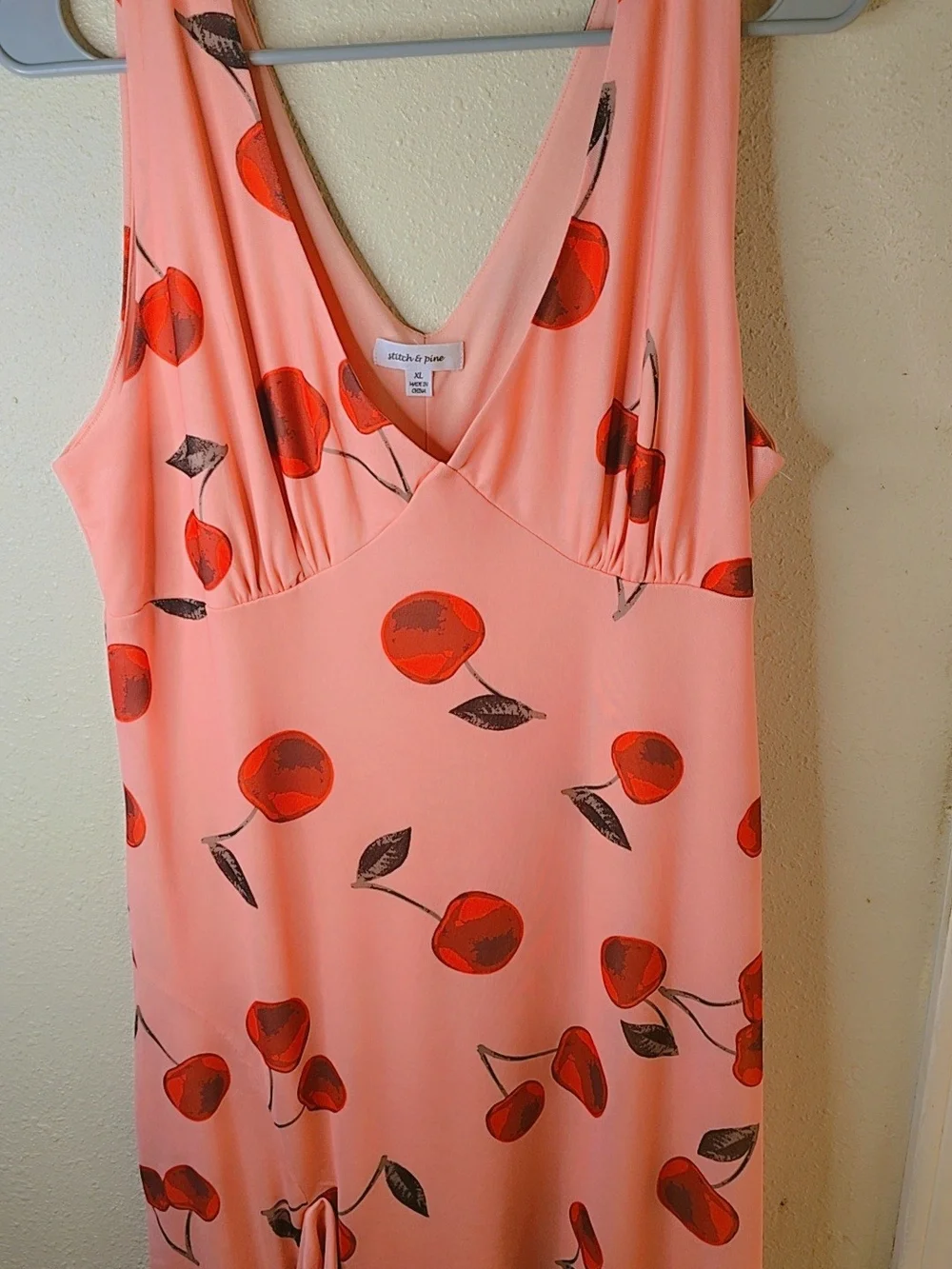 Pink Cherry Print Sleepwear Nightgown
